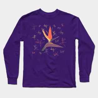 Bird of Paradise flower pattern Long Sleeve T-Shirt